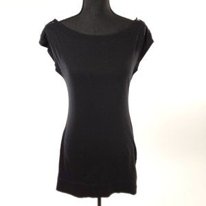 Express Button Shoulder T Shirt Dress